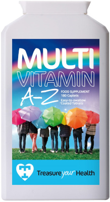 Photograph of tub of Multi vitamins with minerals 1-a-Day Easy-to-Swallow tablets