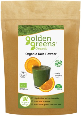 packet of golden greens organic kale powder 200g